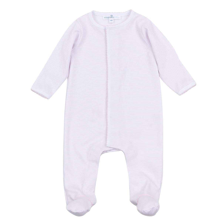Mini Stripes Converter Footie- Pink