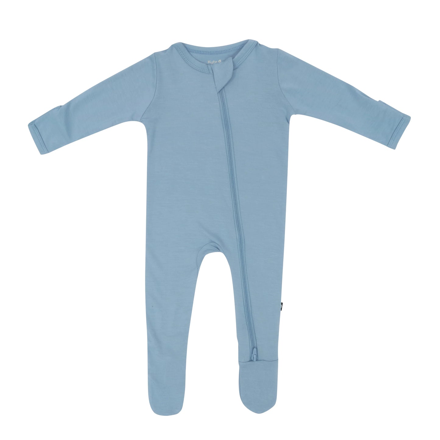 Kyte Baby Zippered Bamboo Footie- Slate