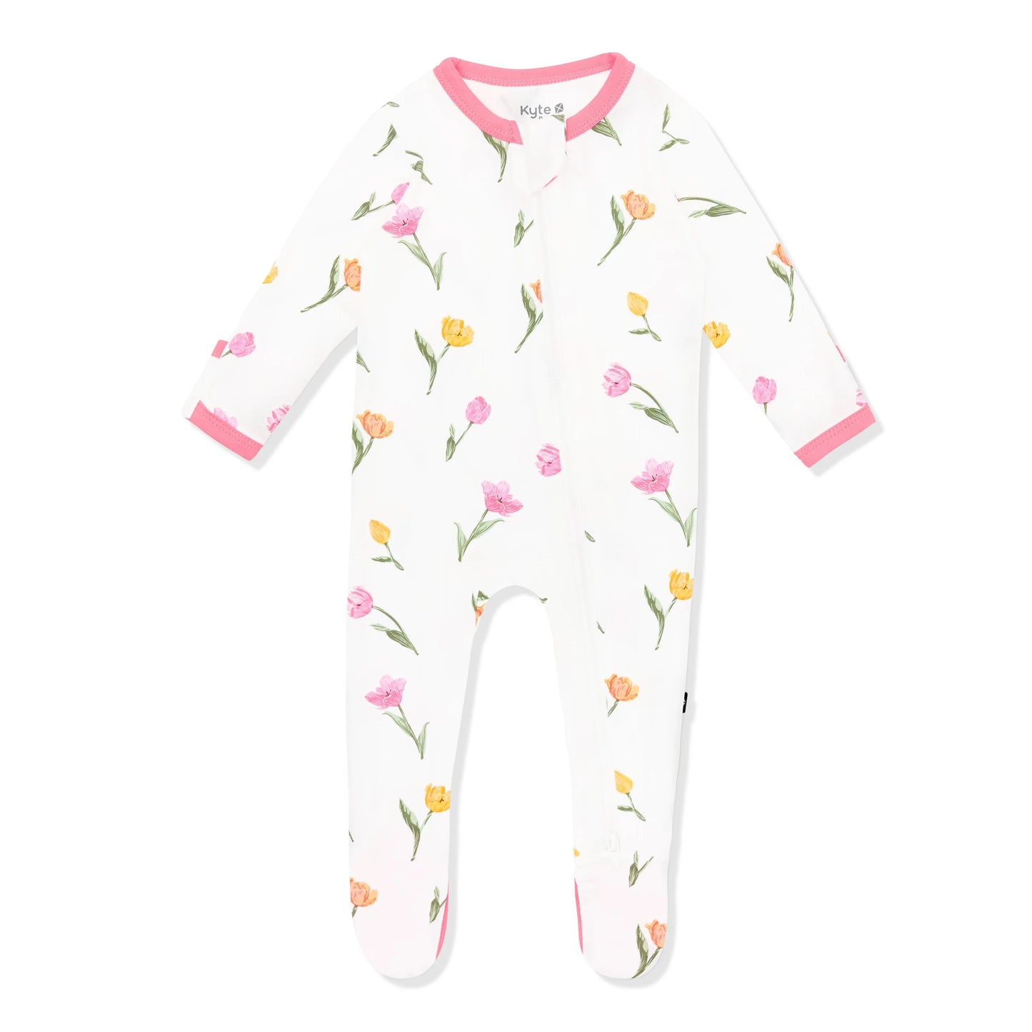Kyte Baby Zippered Bamboo Footie- Tulip