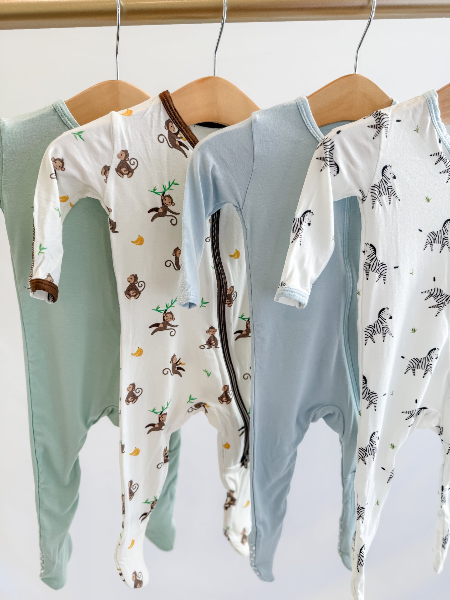 Monkey Zippered Footie
