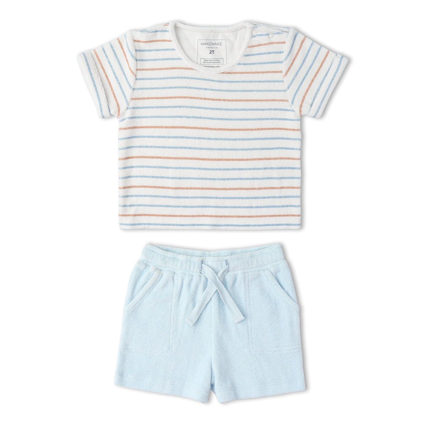 Terry Tee & Shorts Set- Cabana Stripes