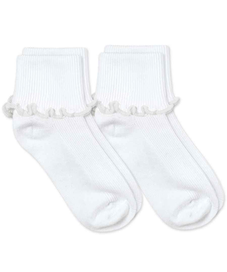 Jefferies Socks Ripple Edge Smooth Toe Turn Cuff Socks, 2 pair