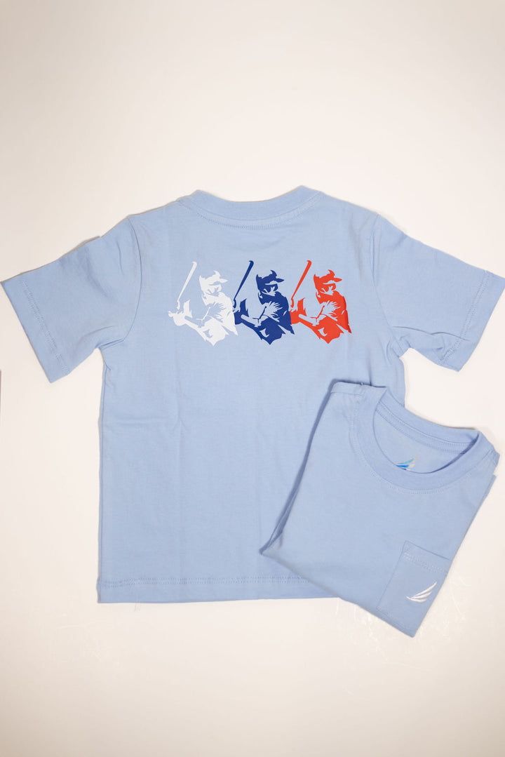 Boys Batter Graphic Pocket Tee, Blue