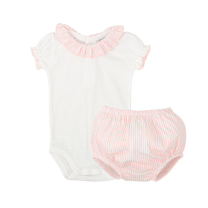Girls Cotton Knit 2 Piece Set, Pink