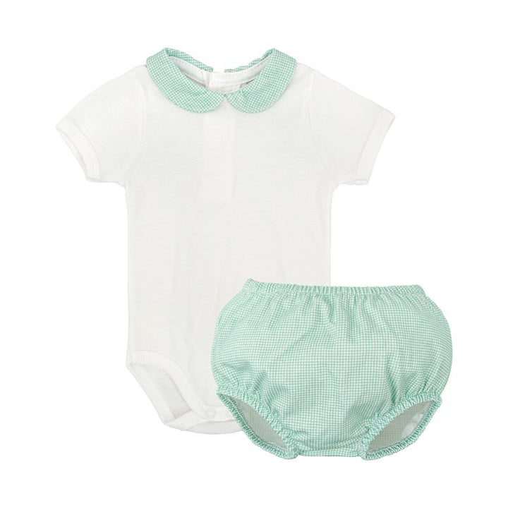 Boys Cotton Knit 2 Piece Set, Green
