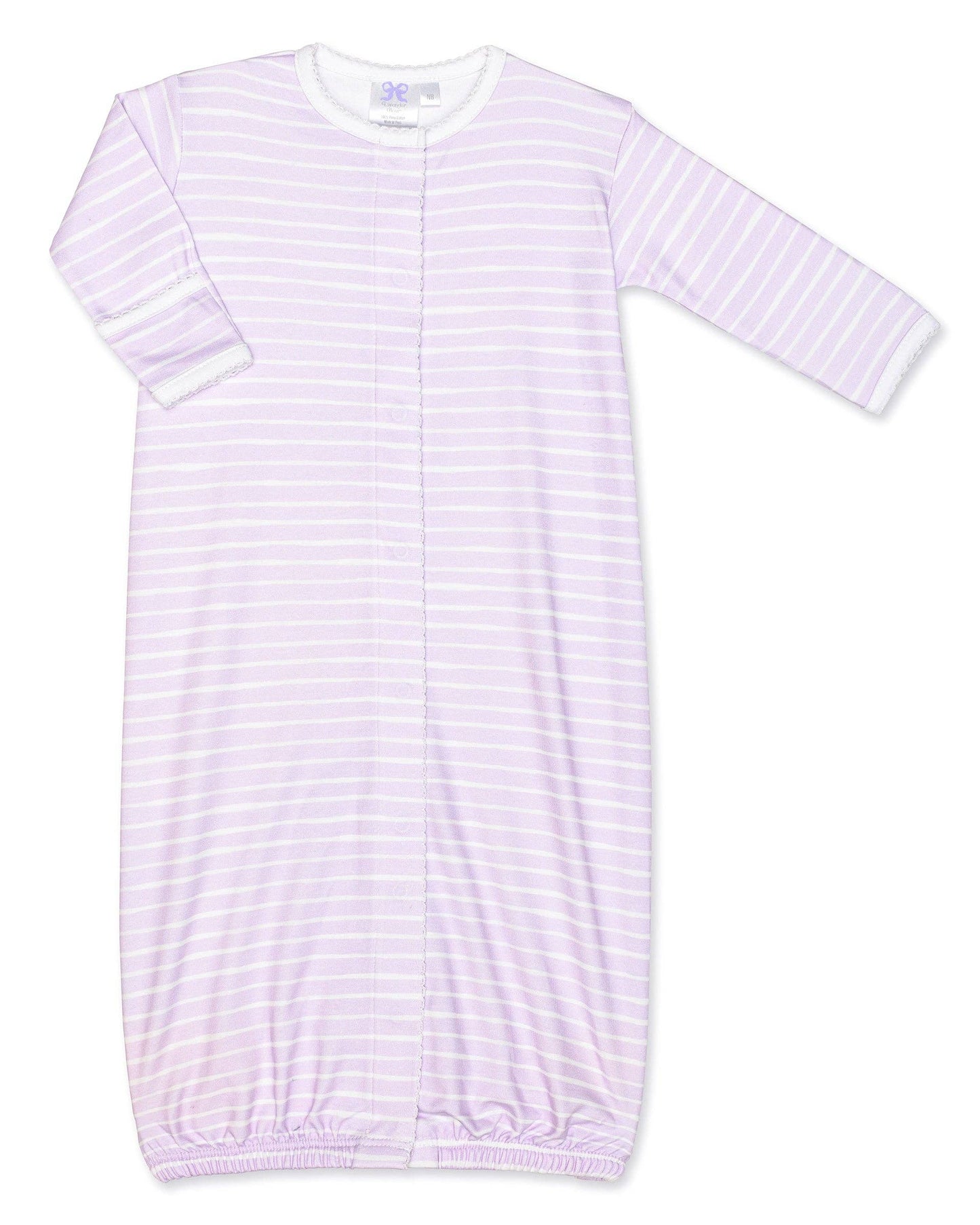 Lilac Stripe Converter Gown: NB