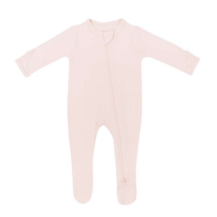 Kyte Baby Zippered Bamboo Footie- Blush