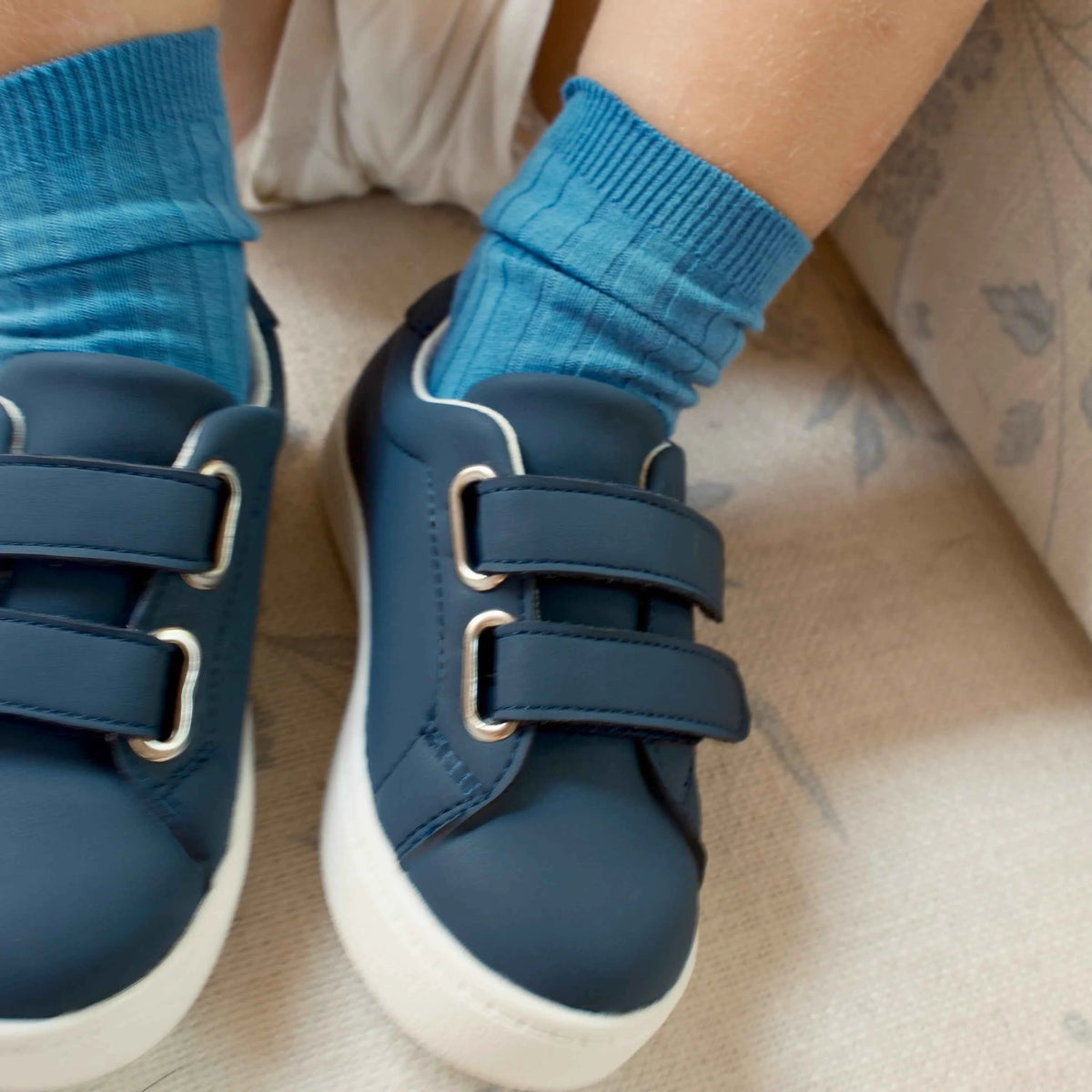 Navy Leather Sneaker