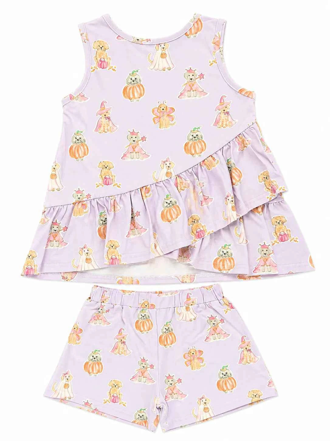 Rosie Ruffle Back Top with Susie Shorts- Trick or Treaters