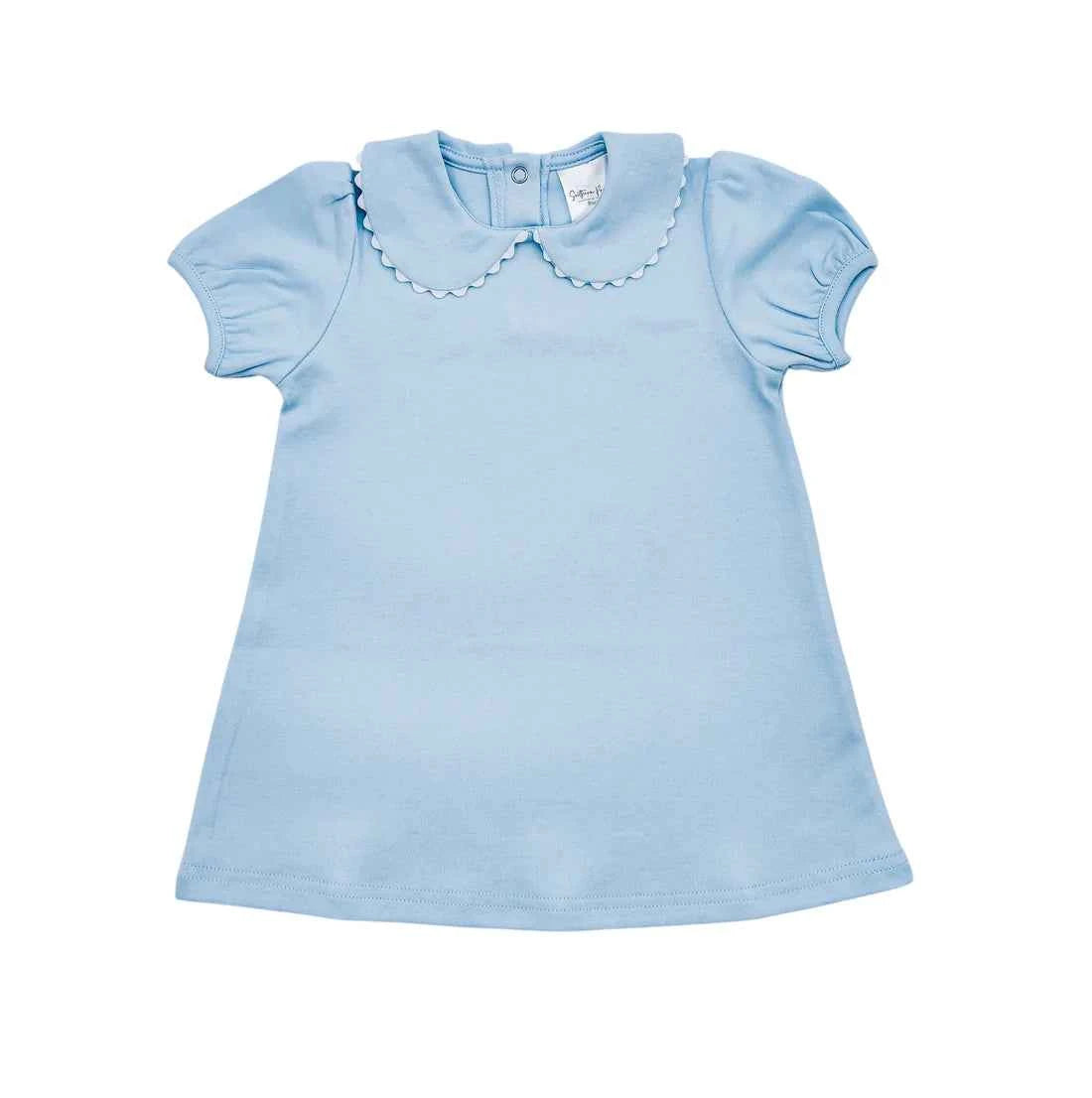 Scalloped Dress, Light Blue