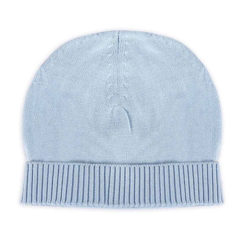 Milan Knit Beanie Hat, Sky Blue