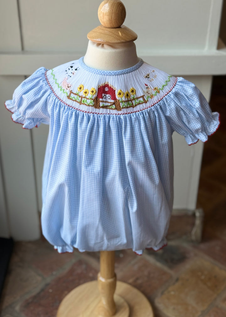 Farm Smocked Bishop Bubble