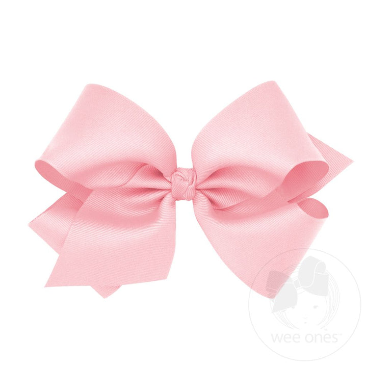King Grosgrain Bow, Light Pink