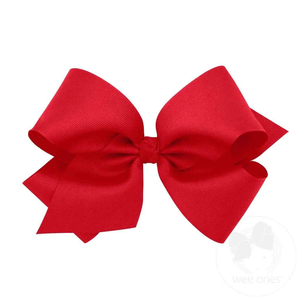 King Classic Grosgrain Hair Bow, Red