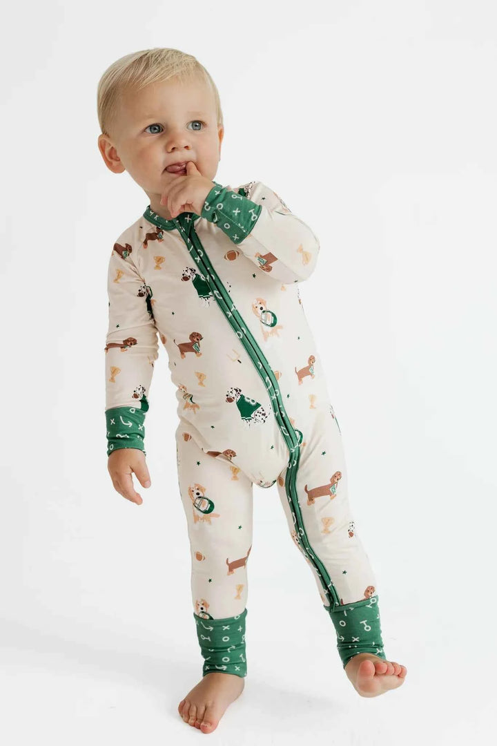 Varsity Pups Zipper Romper