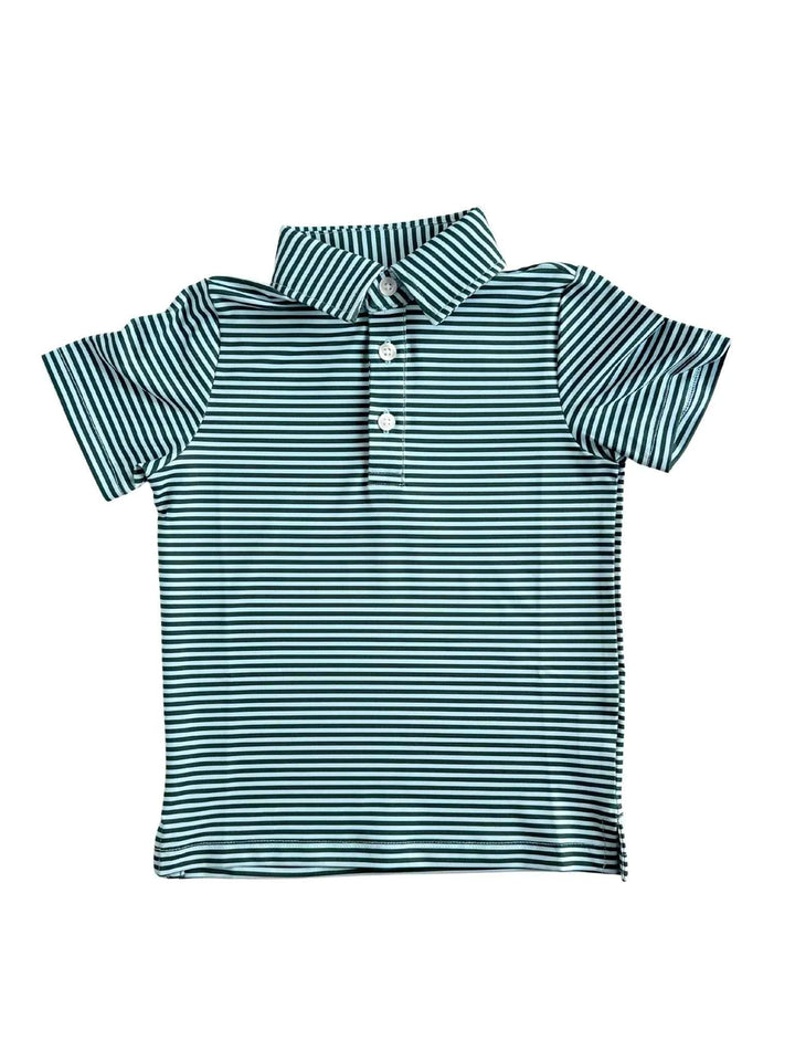 Performance Polo-Green and Light Blue
