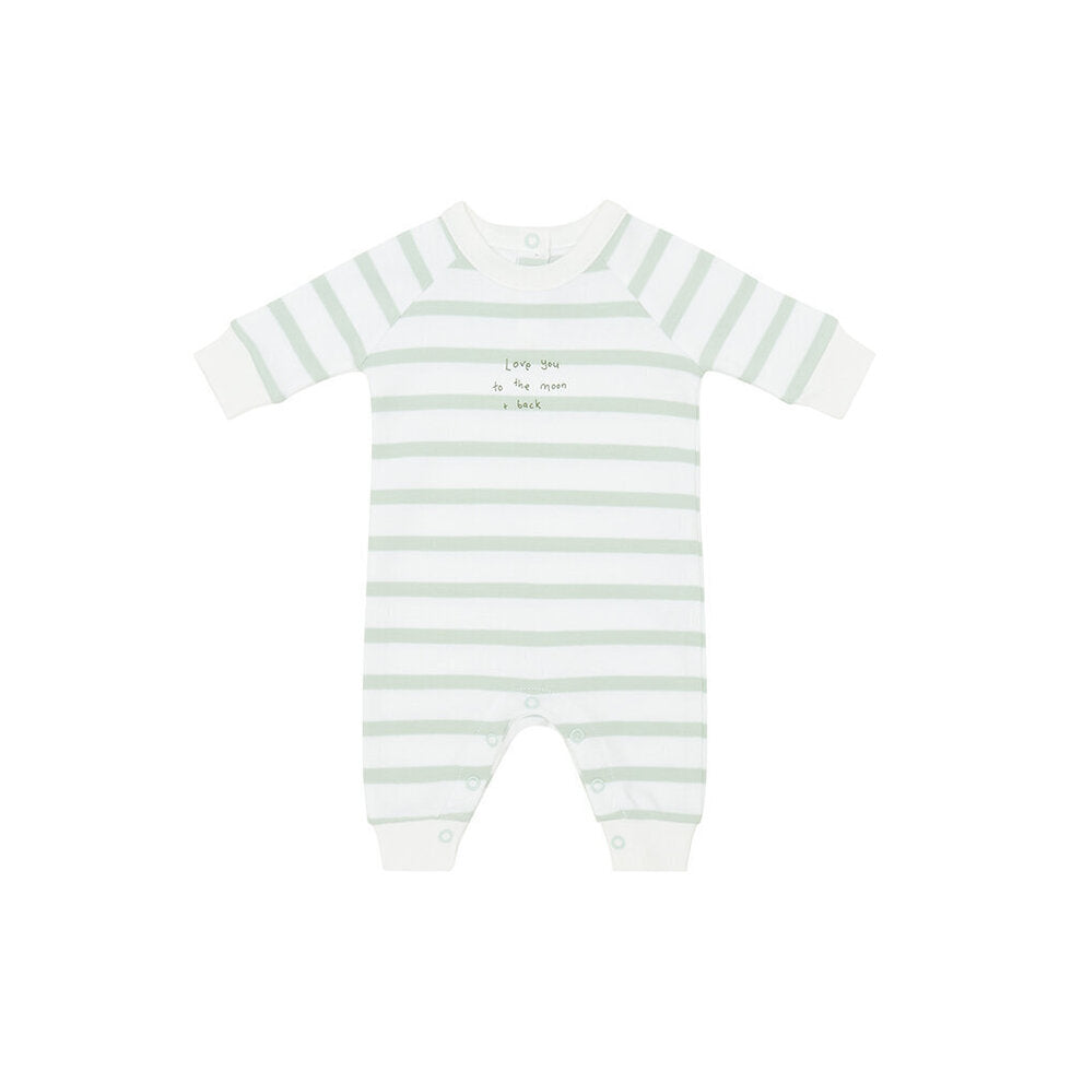 Love You To The Moon and Back Romper Blue