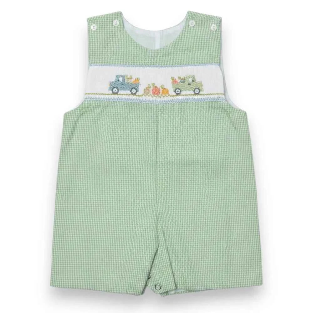 Pumpkin Smocked Shortall