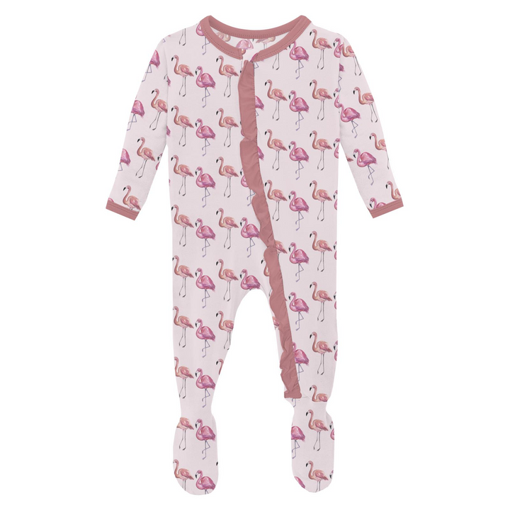 Flamingo Ruffle Footie