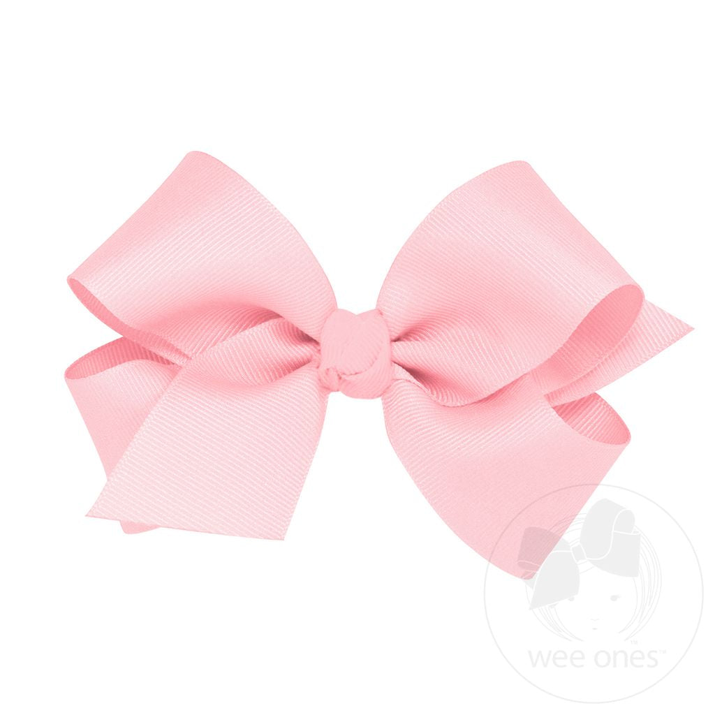 Medium Grosgrain Bow, Light Pink