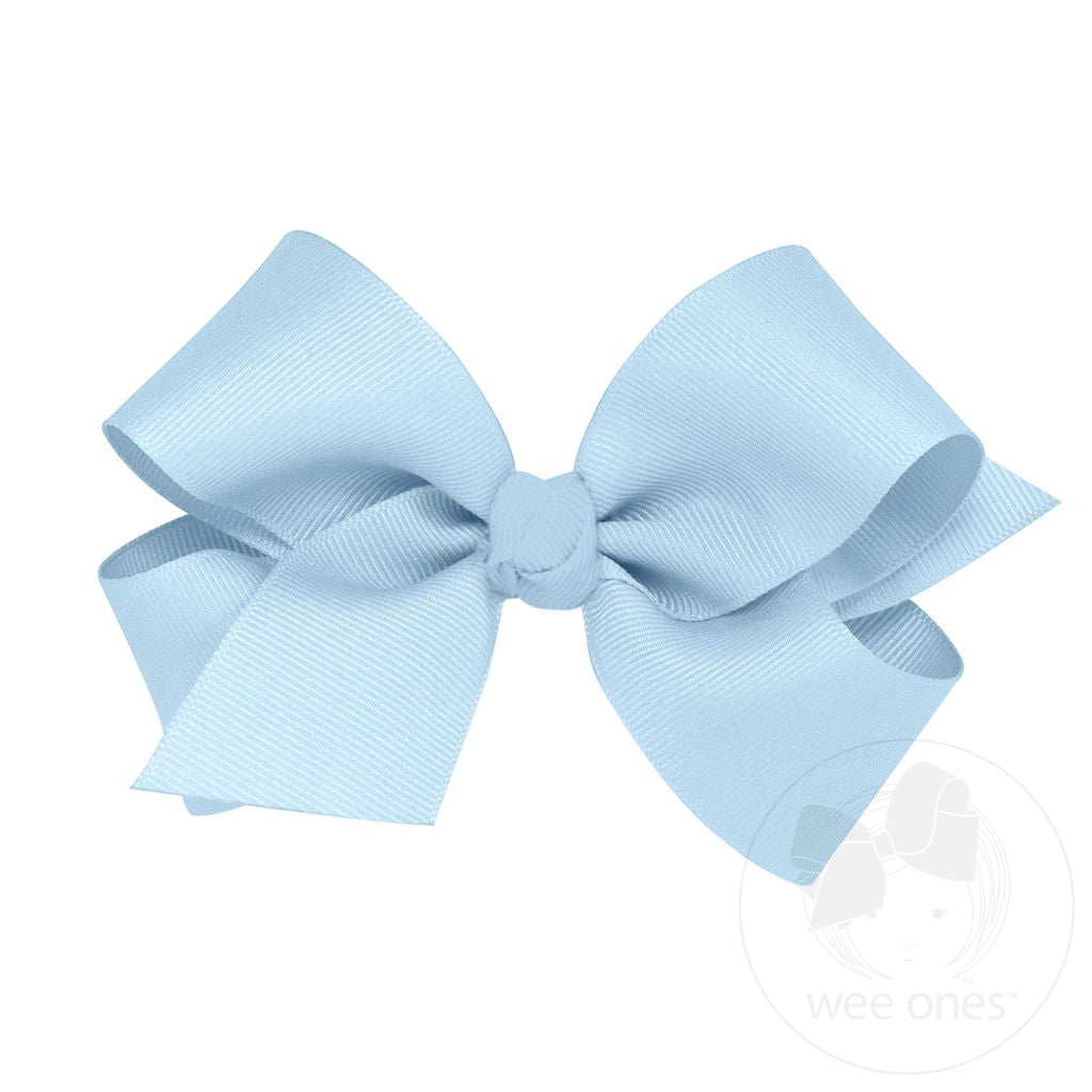 Medium Grosgrain Bow, Millennium Blue