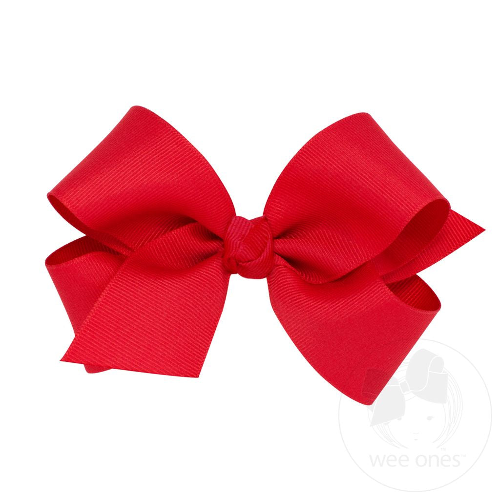 Medium Grosgrain Bow, Red