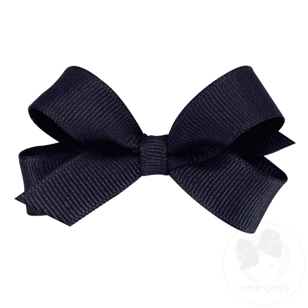 Tiny Grosgrain Bow, Navy