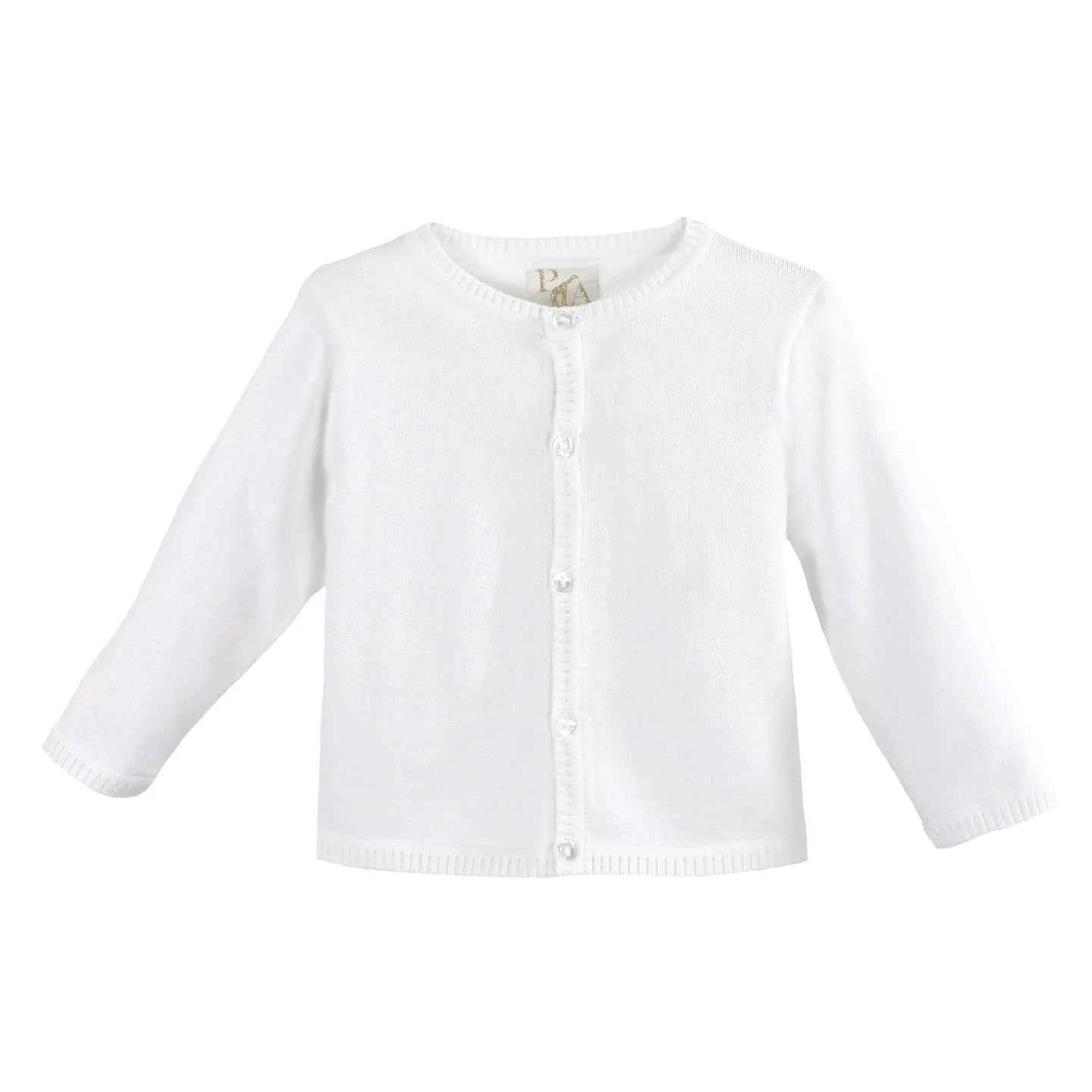 Ladder Edge Cardigan, White