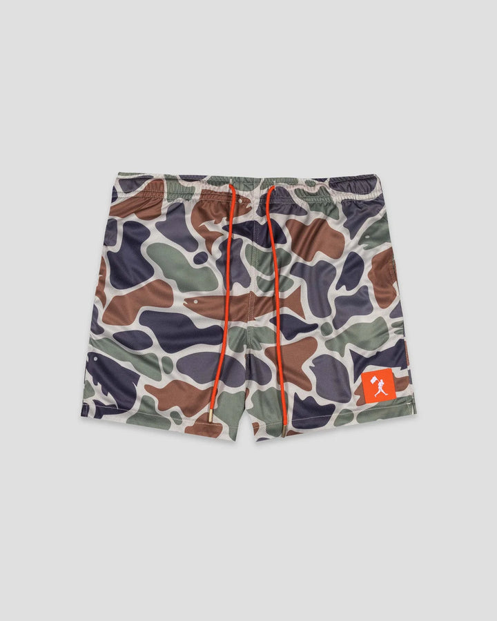 Fishing Club Angler Camo Mesh Shorts- Youth