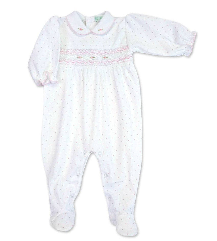 Pink Dot Flower Footie