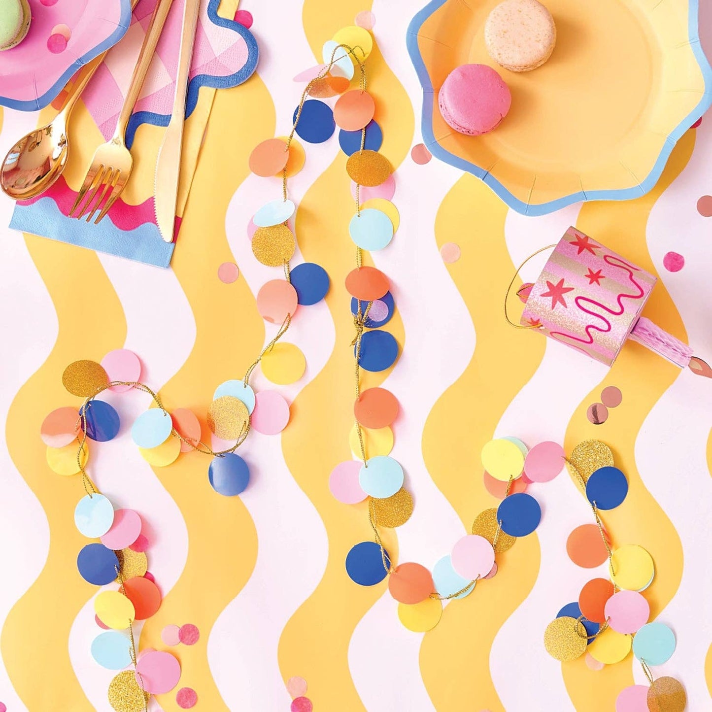 Rainbow Confetti Garland