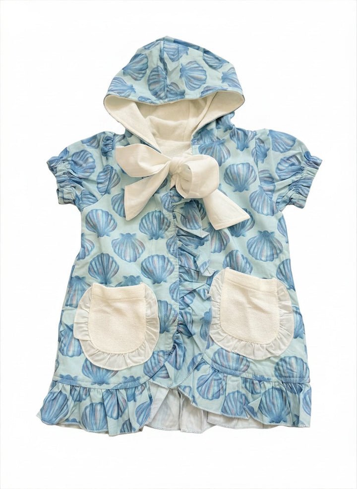Girls Seashell Hooded Coverup