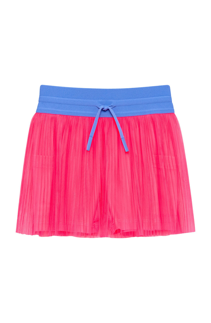 Neon Pink Pleated Skort