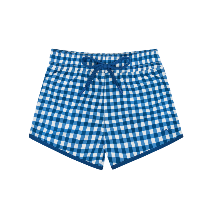 Boys Navy Picnic Gingham Boardie