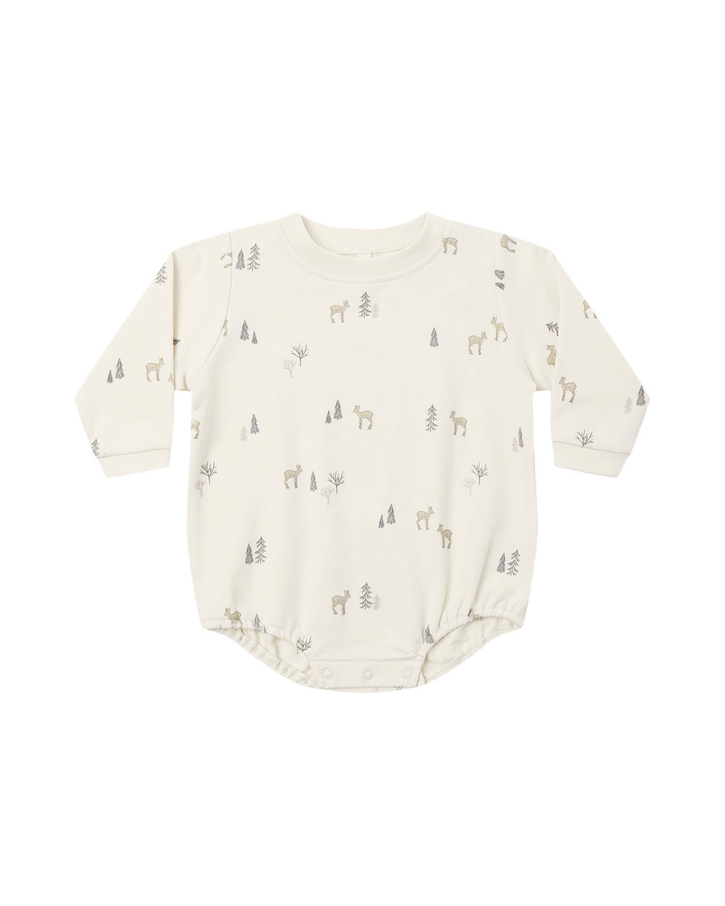 Crewneck Bubble Romper, Deer