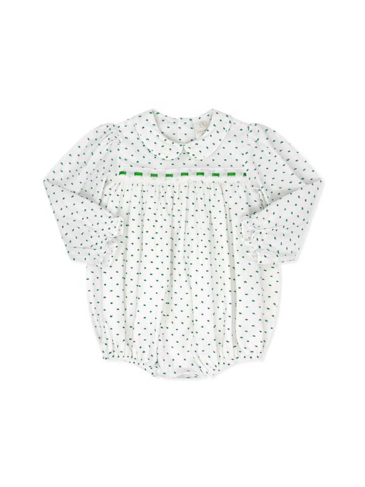 Mistletoe Green Swiss Dot Ribbon Bubble