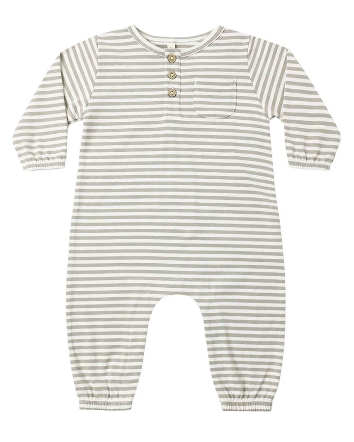 Long Sleeve Pocket Jumpsuit, Laurel Stripe
