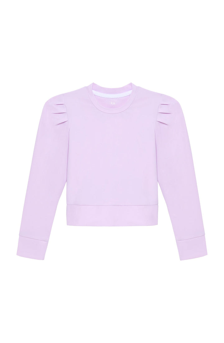 Lavender Ruffle Pullover