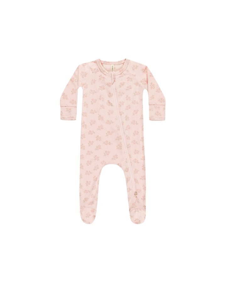 Modal Zip Footie Pink Blossom