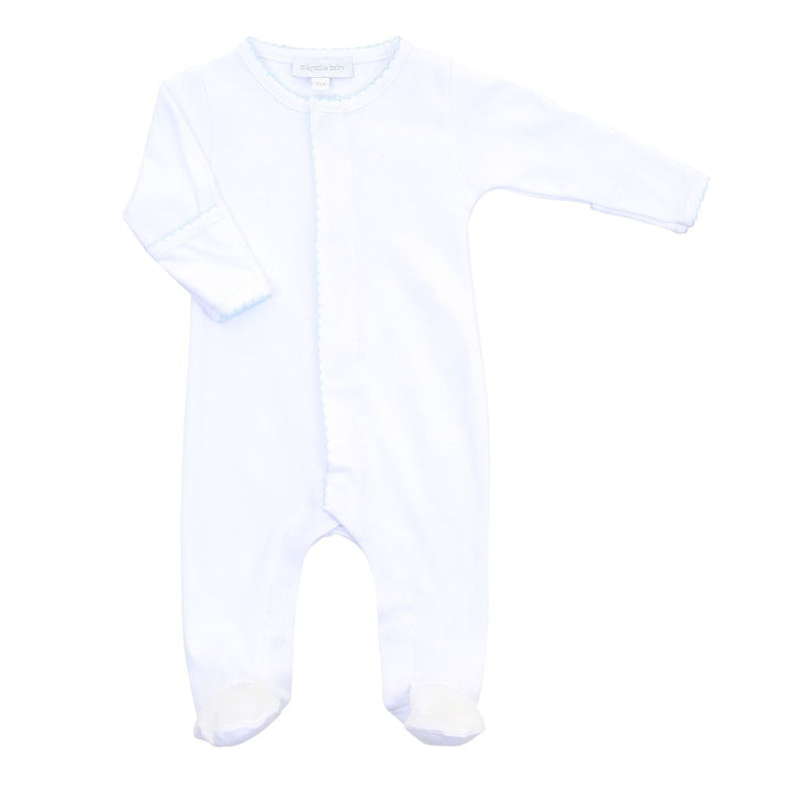 Essentials Footie White with Blue