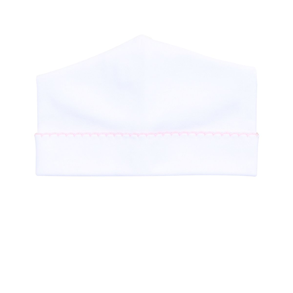 Essentials Hat, White with Pink Trim