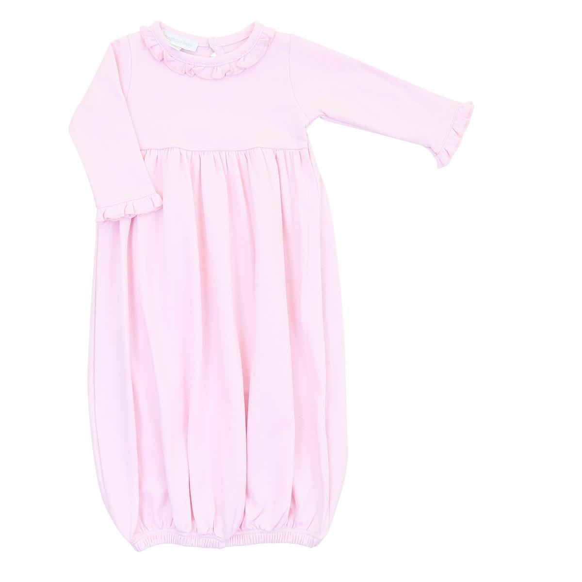 Essentials Ruffle Gathered Gown Pink