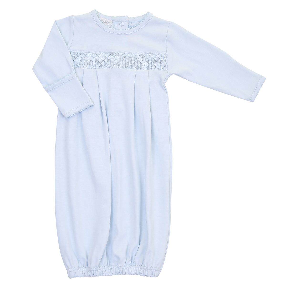 Essentials Smocked Gown- Blue