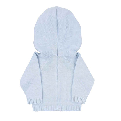 Essentials Knit Blue Hooded Zip Pullover