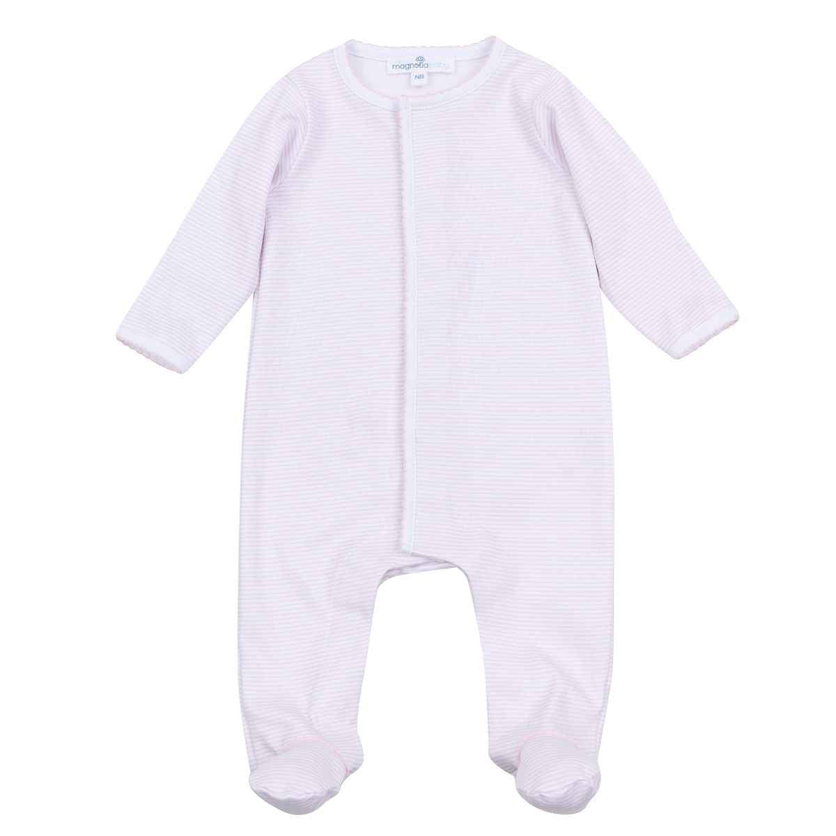 Mini Stripes Converter Footie- Pink