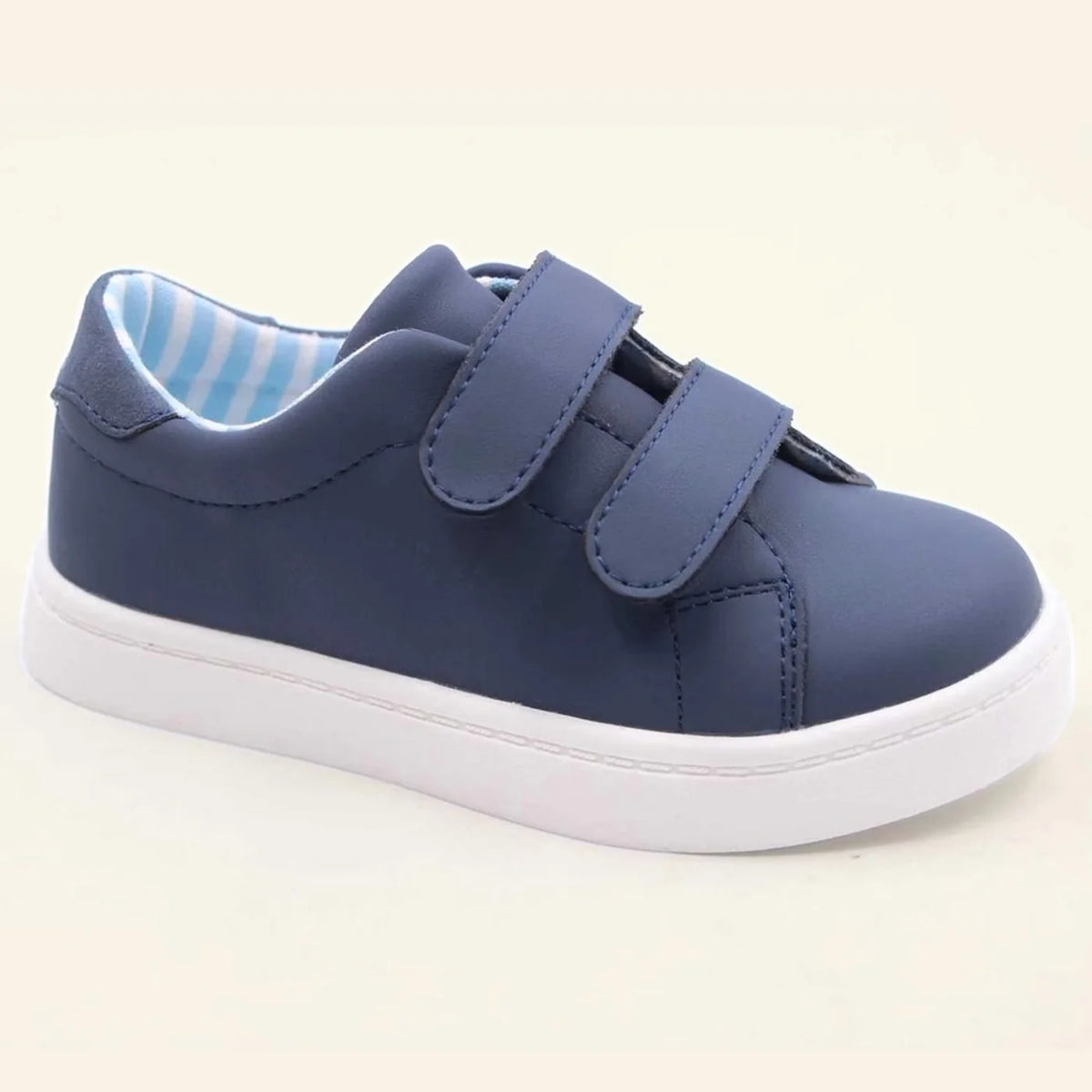 Navy Leather Sneaker