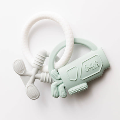 Tee Time Golf Silicone Teether: Light Sage
