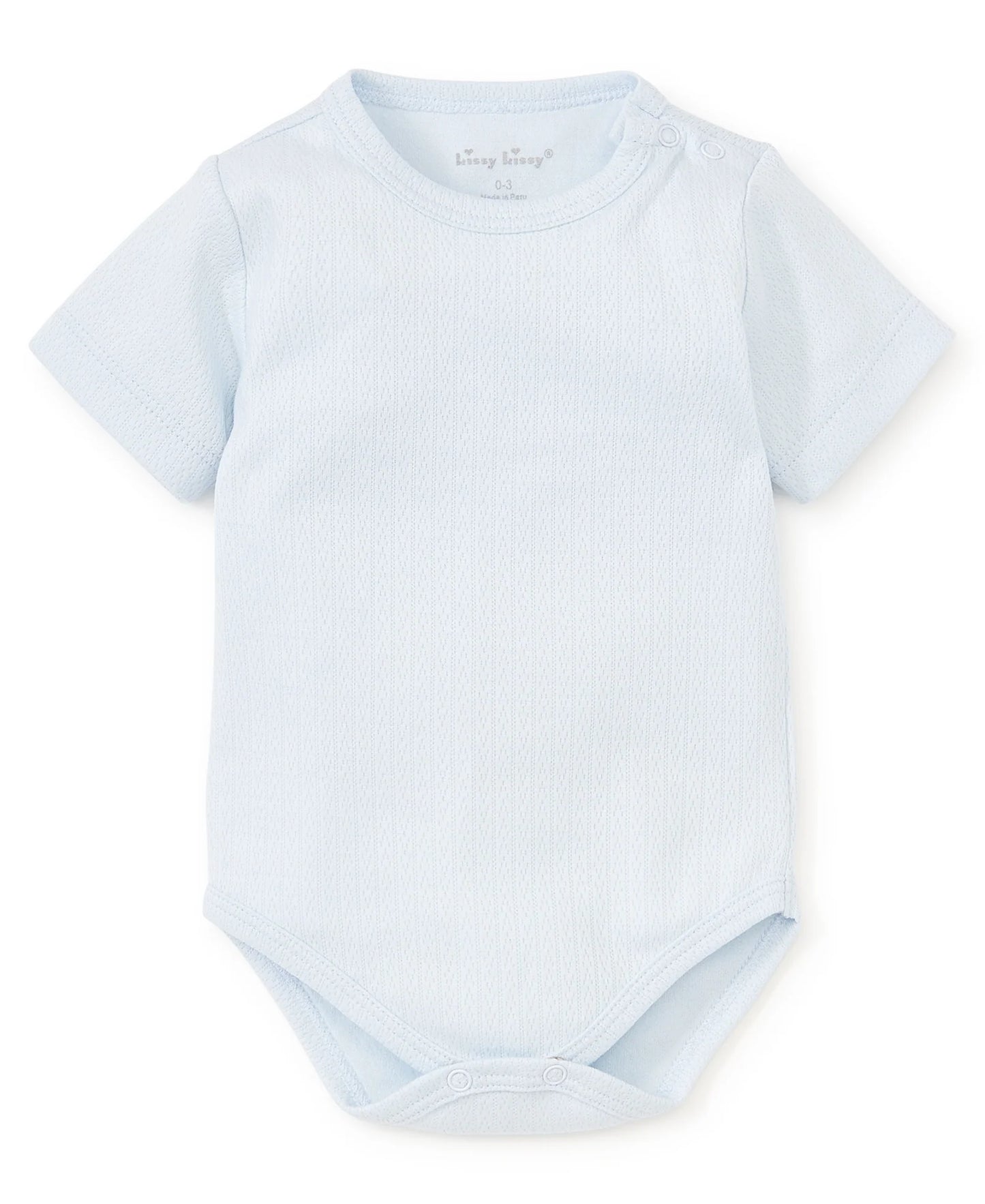 Kissy Pointelle Onesie Blue
