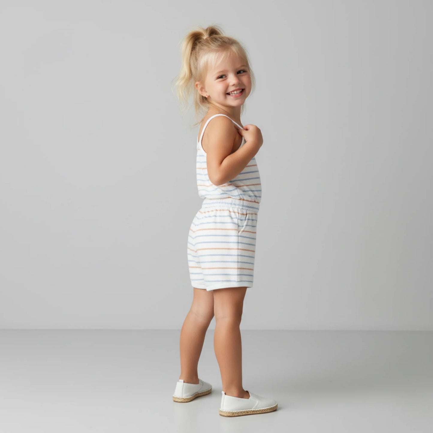 Tank Romper- Cabana Stripes