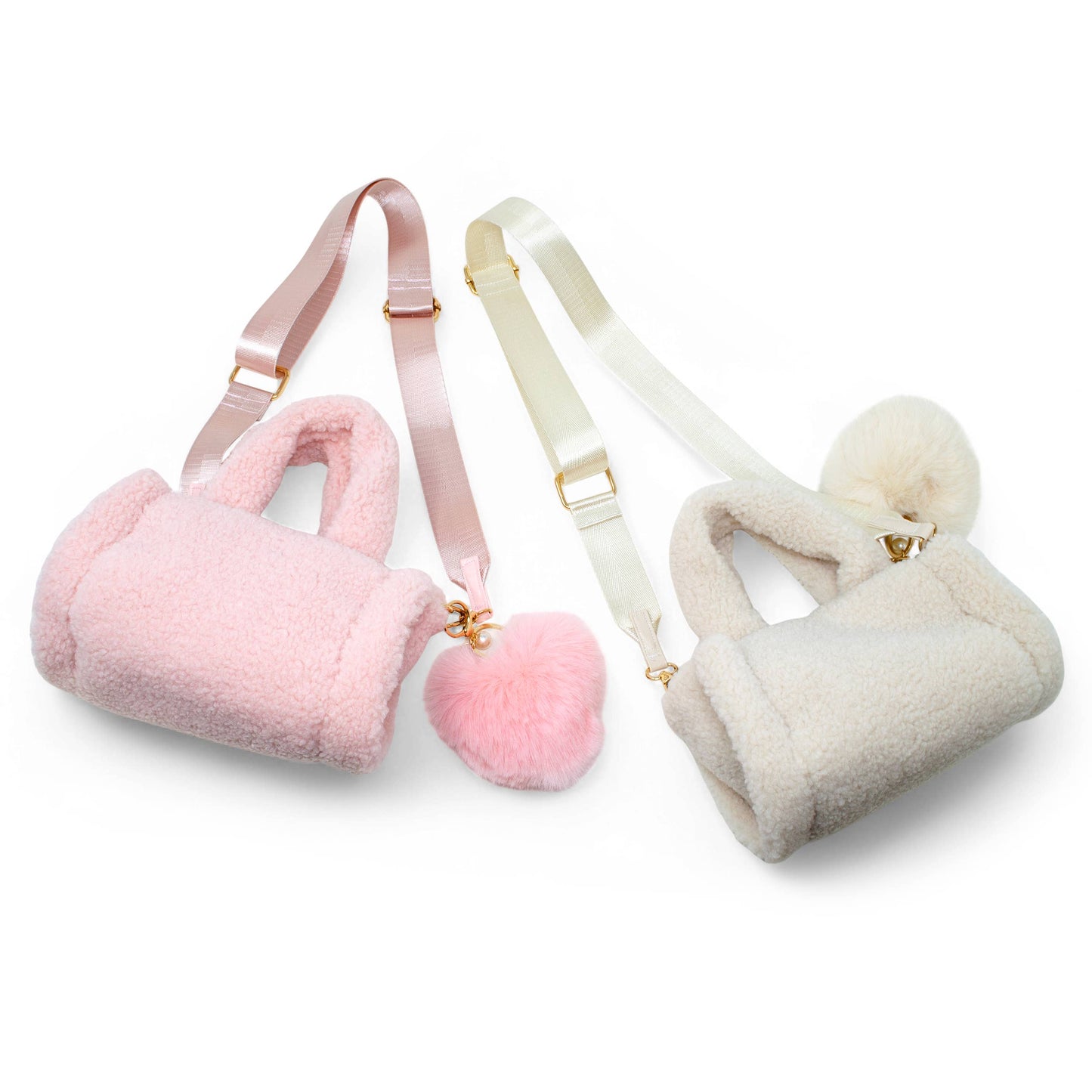 Girl's Cozy Cloud Mini Duffle Bag: Beige